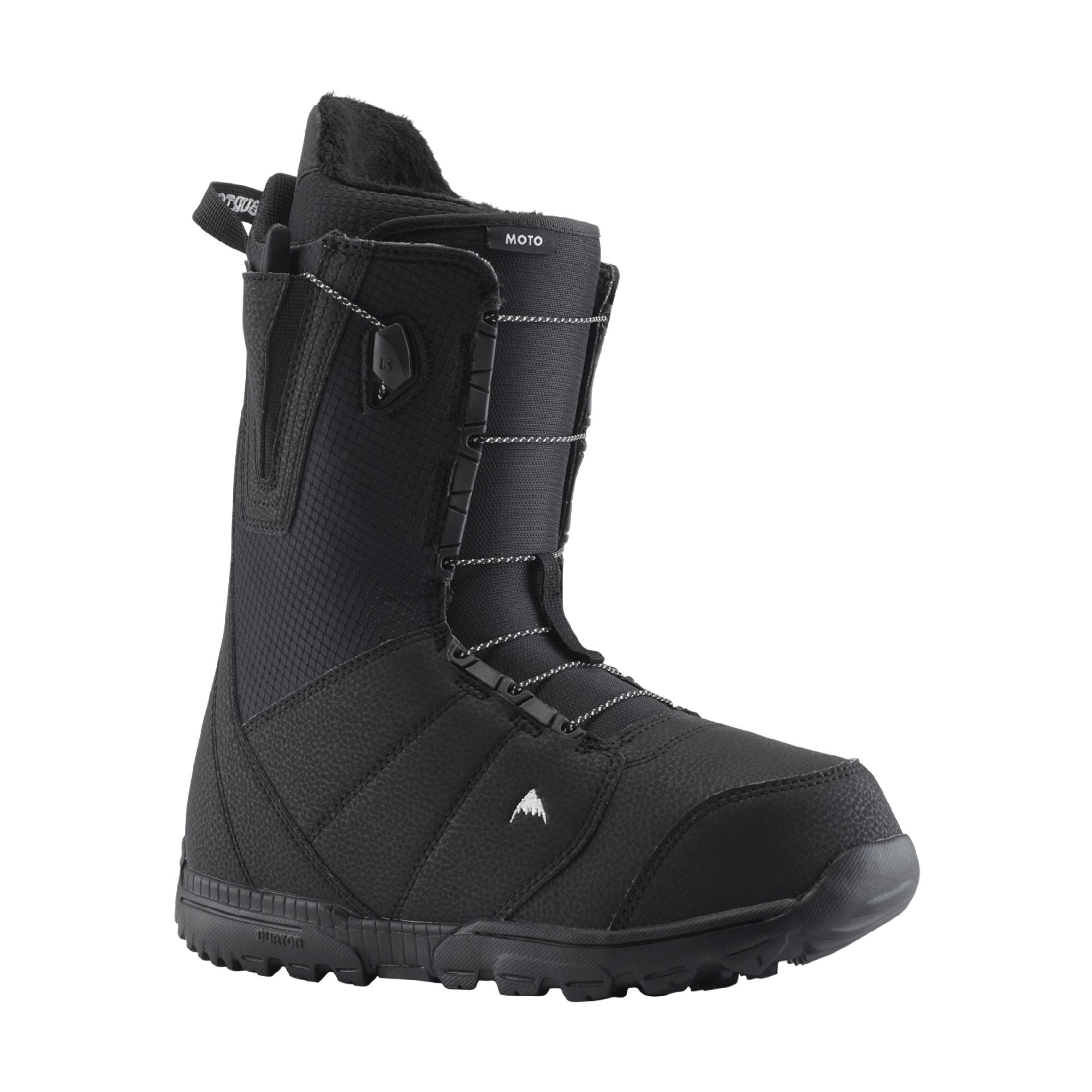Men's Burton Moto Snowboard Boots - Black 7 - Burton Boots Strap