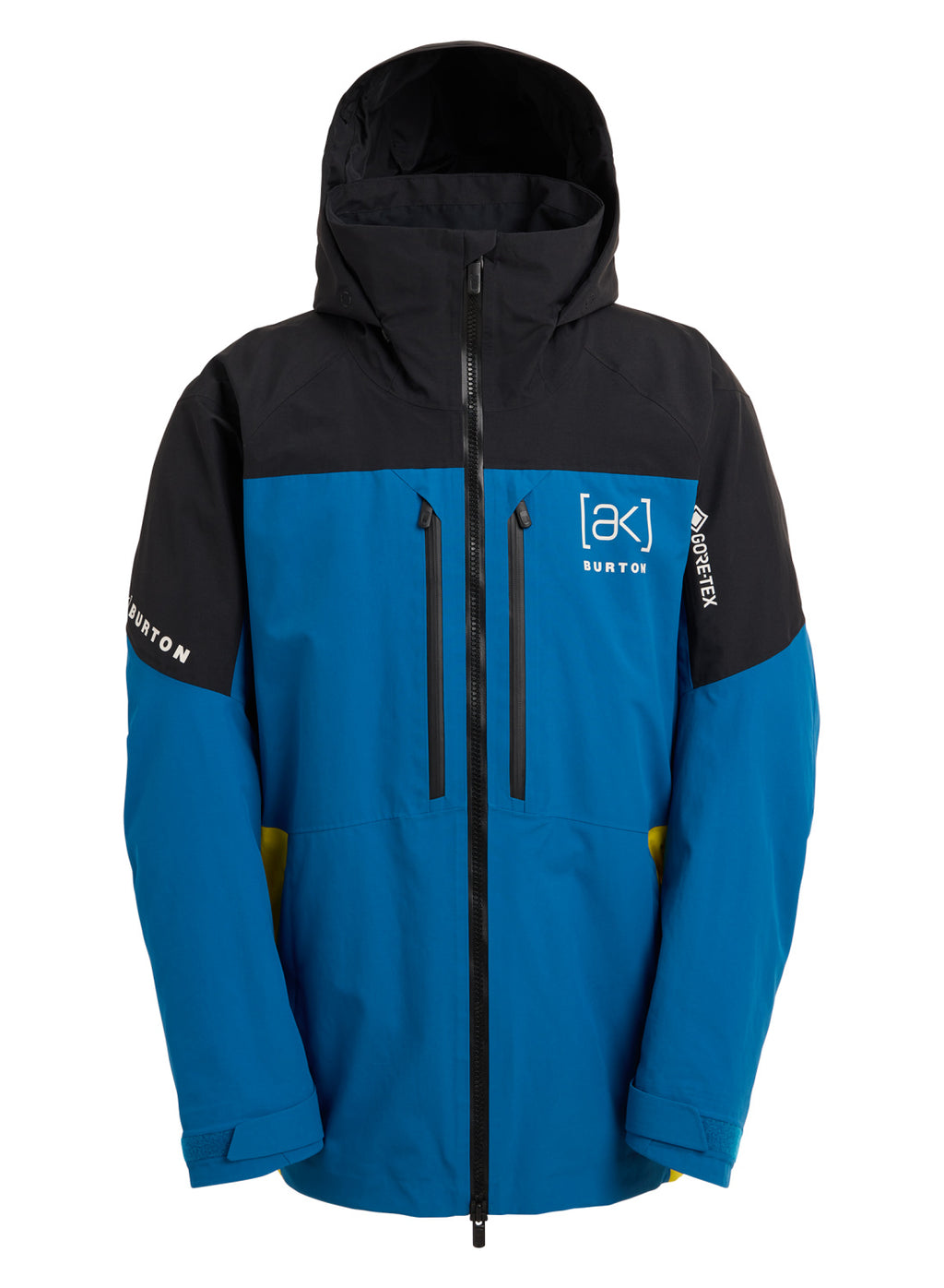 Men's Burton [ak] Swash GORE-TEX 2L Jacket - True Black / Blue Teal / Atomic Yellow - Burton Jacket Outerwear