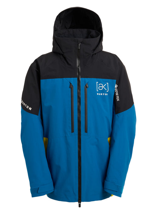 Men's Burton [ak] Swash GORE-TEX 2L Jacket - True Black Blue Teal Atomic Yellow - Burton Jacket Outerwear