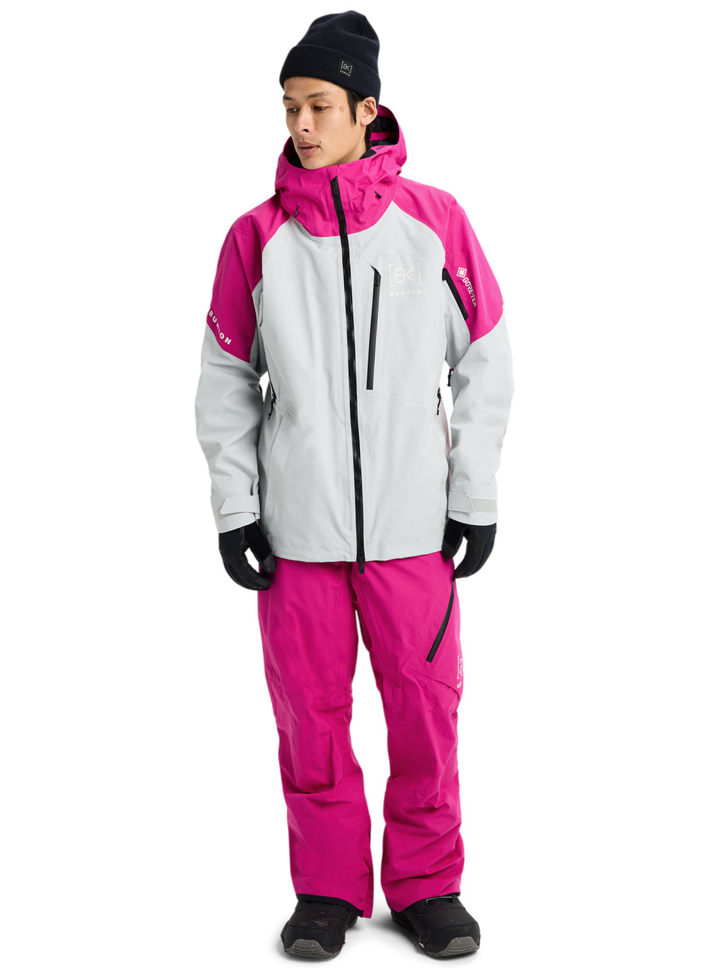 Men's Burton [ak] Cyclic GORE-TEX 2L Jacket - Very Berry / Gray Cloud - Burton Jacket Outerwear - alternate view 2