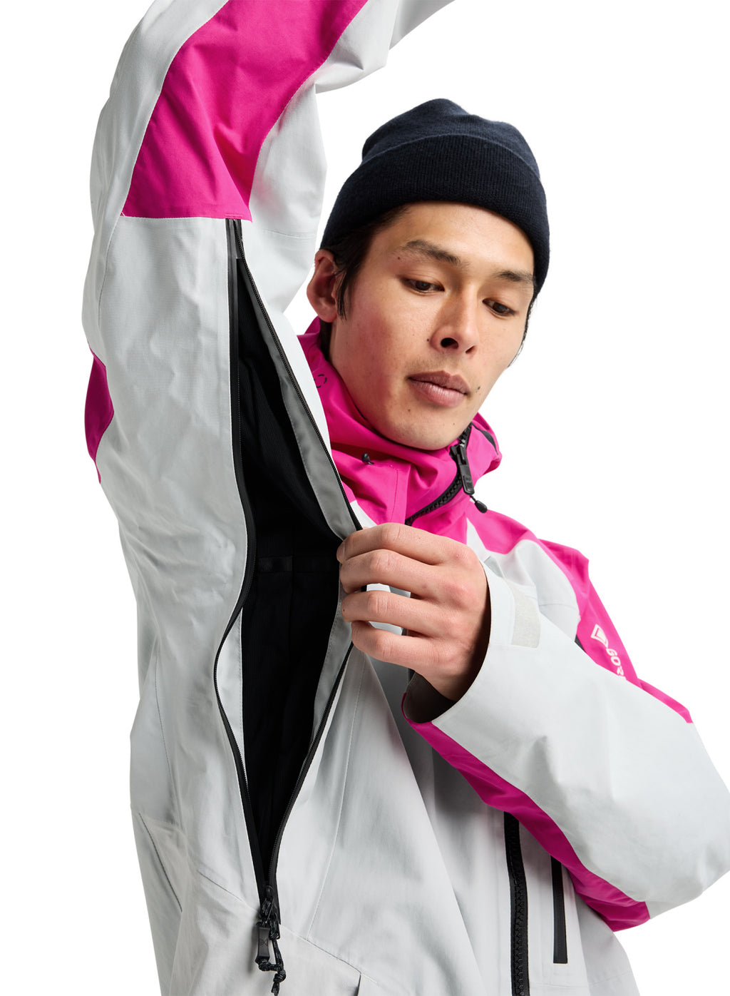 Men's Burton [ak] Cyclic GORE-TEX 2L Jacket - Very Berry / Gray Cloud - Burton Jacket Outerwear - alternate view 7