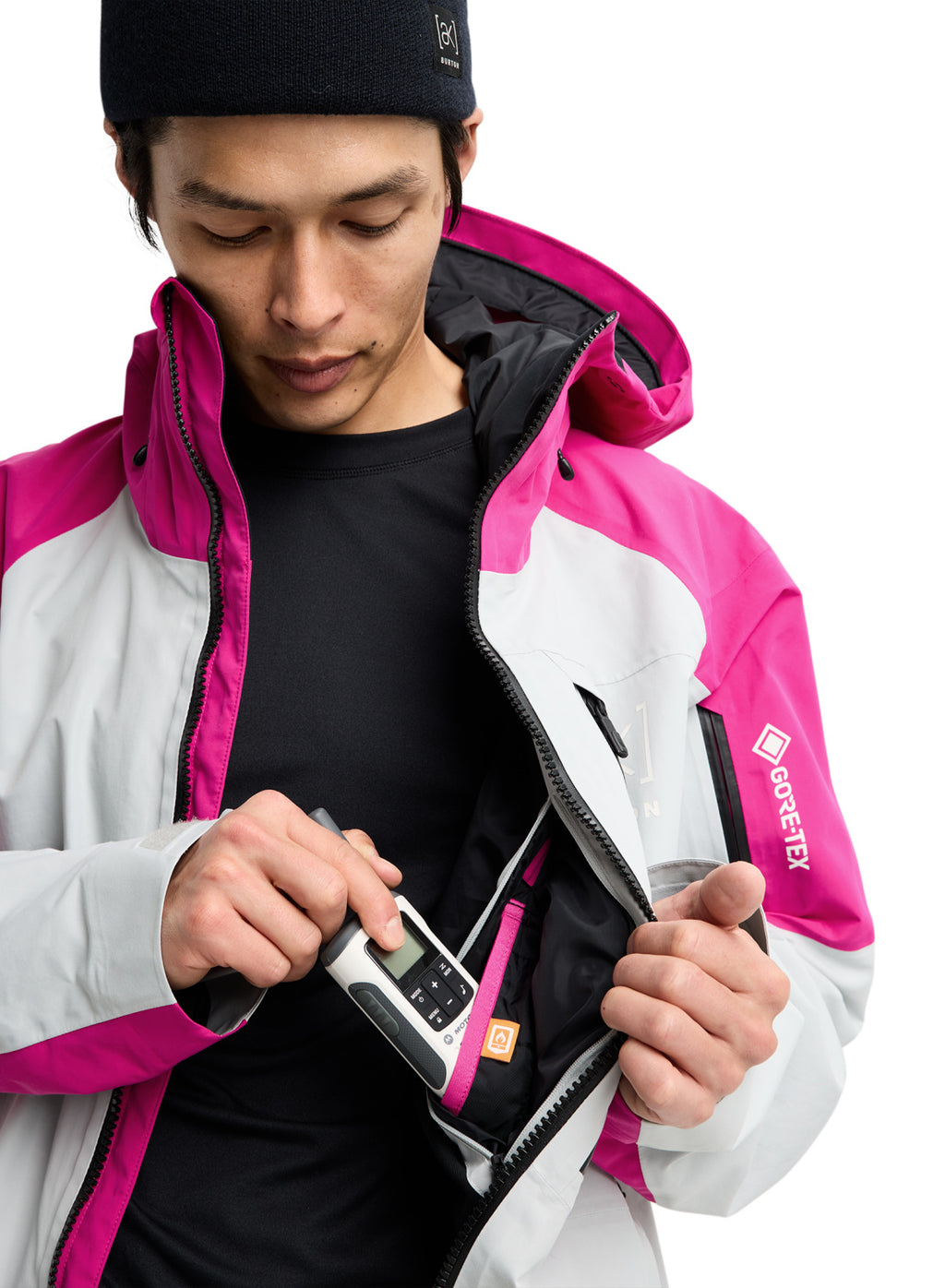 Men's Burton [ak] Cyclic GORE-TEX 2L Jacket - Very Berry / Gray Cloud - Burton Jacket Outerwear - alternate view 8