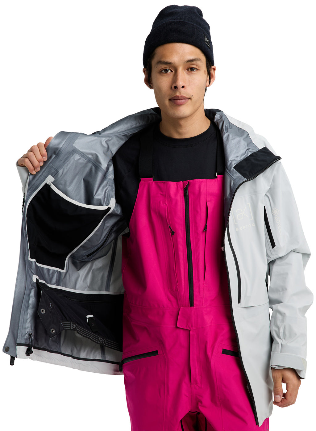Men's Burton [ak] Hover GORE-TEX C-Knit 3L Stretch Jacket - Gray Cloud - Burton Jacket Outerwear - alternate view 9