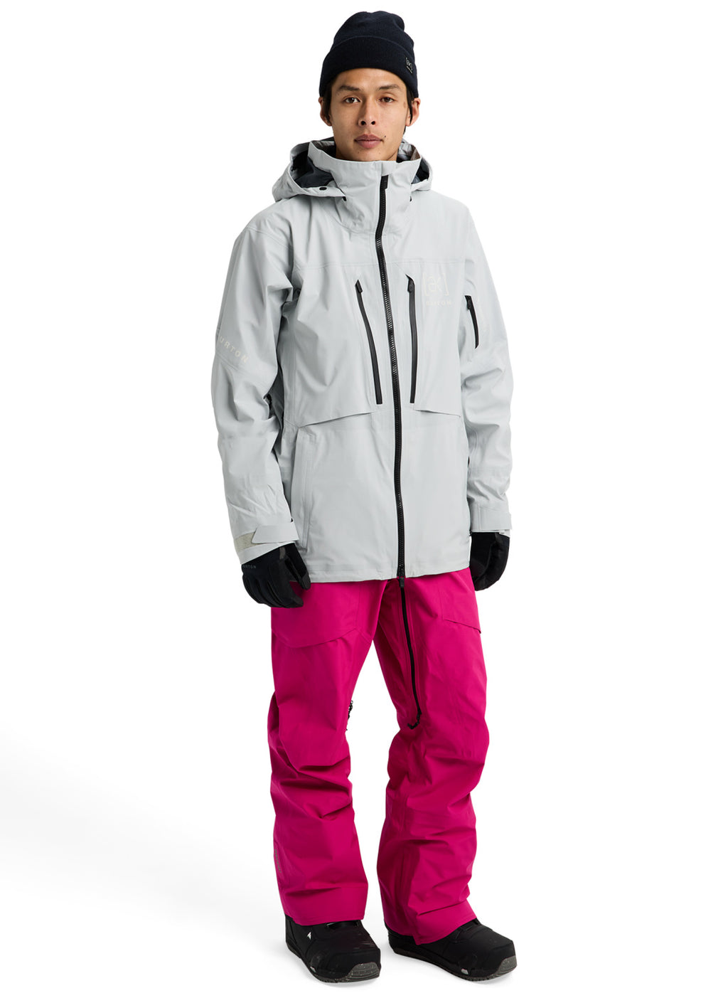 Men's Burton [ak] Hover GORE-TEX C-Knit 3L Stretch Jacket - Gray Cloud - Burton Jacket Outerwear - alternate view 2