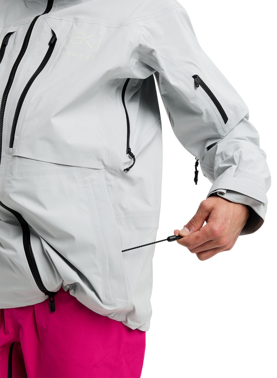 Men's Burton [ak] Hover GORE-TEX C-Knit 3L Stretch Jacket - Gray Cloud - Burton Jacket Outerwear - alternate view 7
