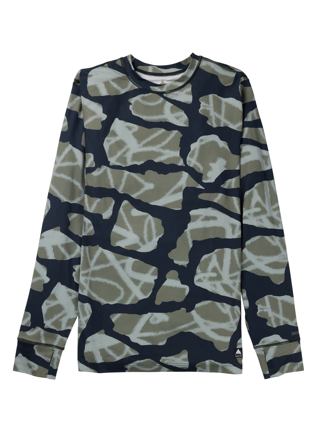 Men's Burton Midweight Base Layer Crewneck - Graffiti Camo - Burton Crew Neck Base
