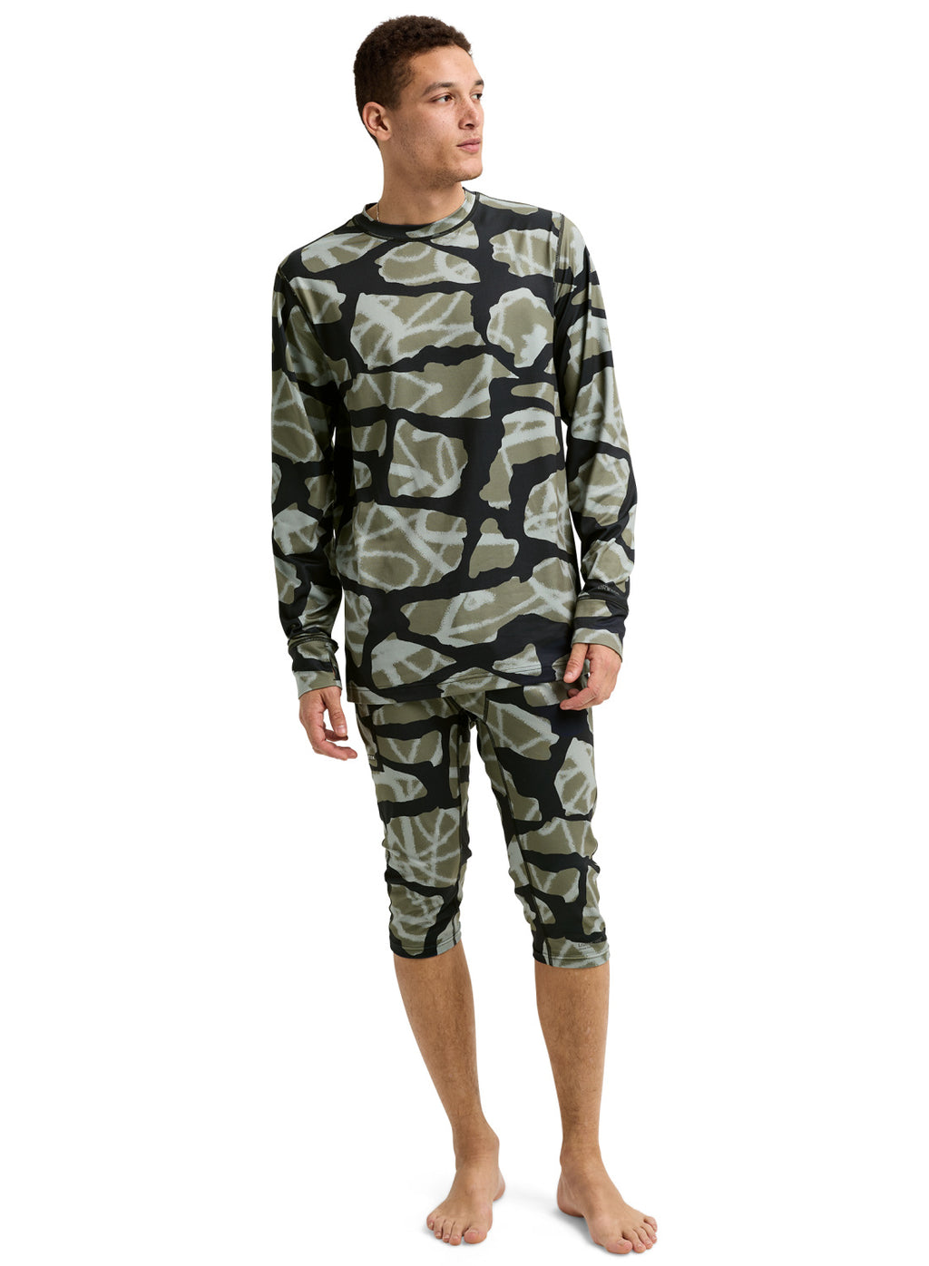 Men's Burton Midweight Base Layer Crewneck - Graffiti Camo - Burton Crew Neck Base - alternate view 2
