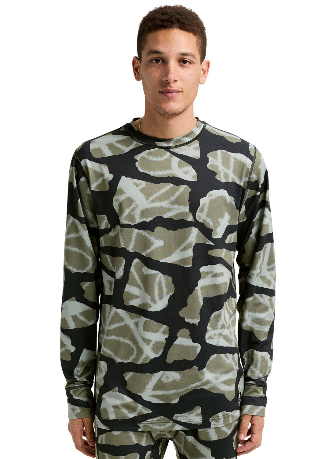 Men's Burton Midweight Base Layer Crewneck - Graffiti Camo - Burton Crew Neck Base - alternate view 3