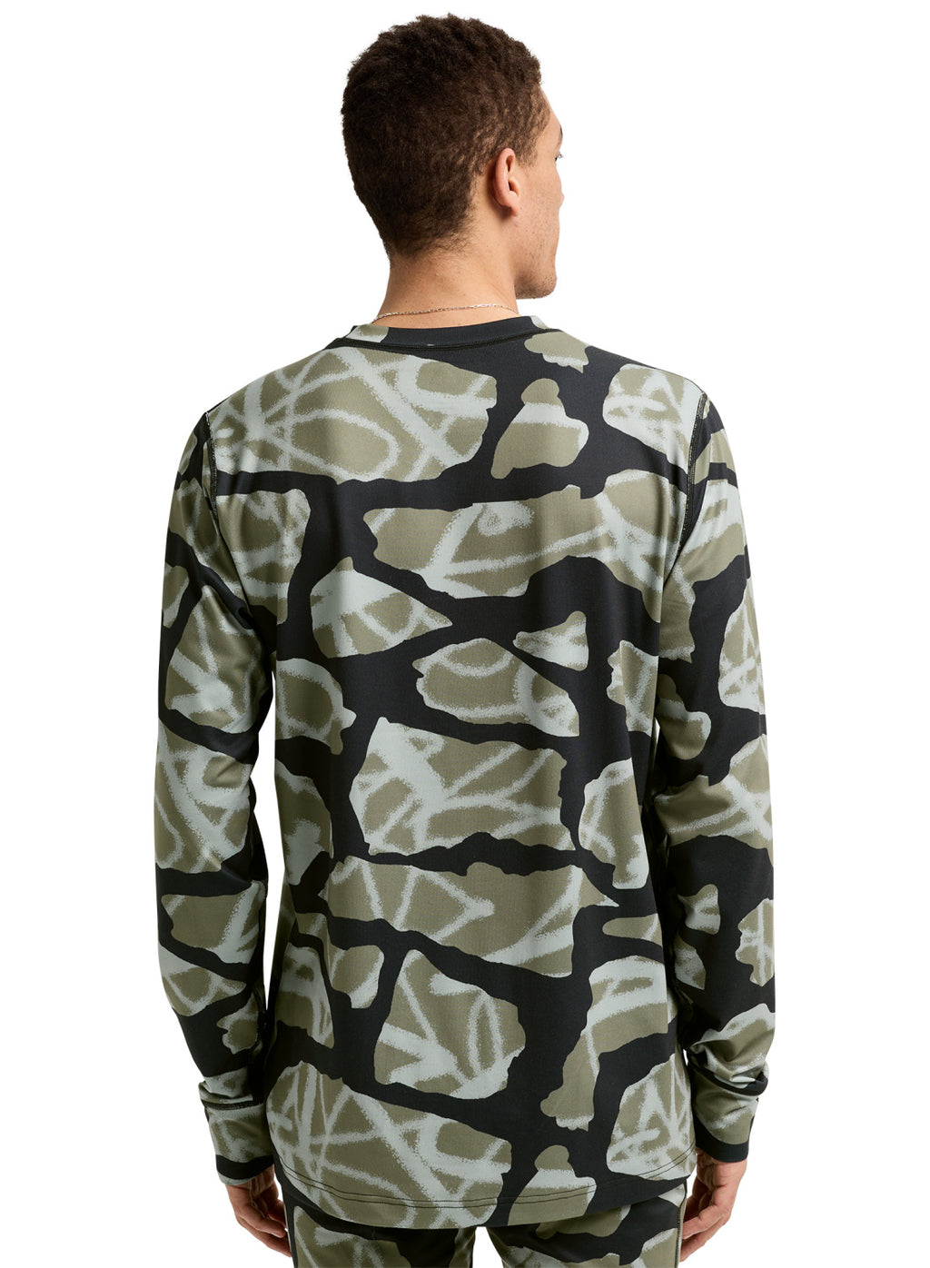 Men's Burton Midweight Base Layer Crewneck - Graffiti Camo - Burton Crew Neck Base - alternate view 4