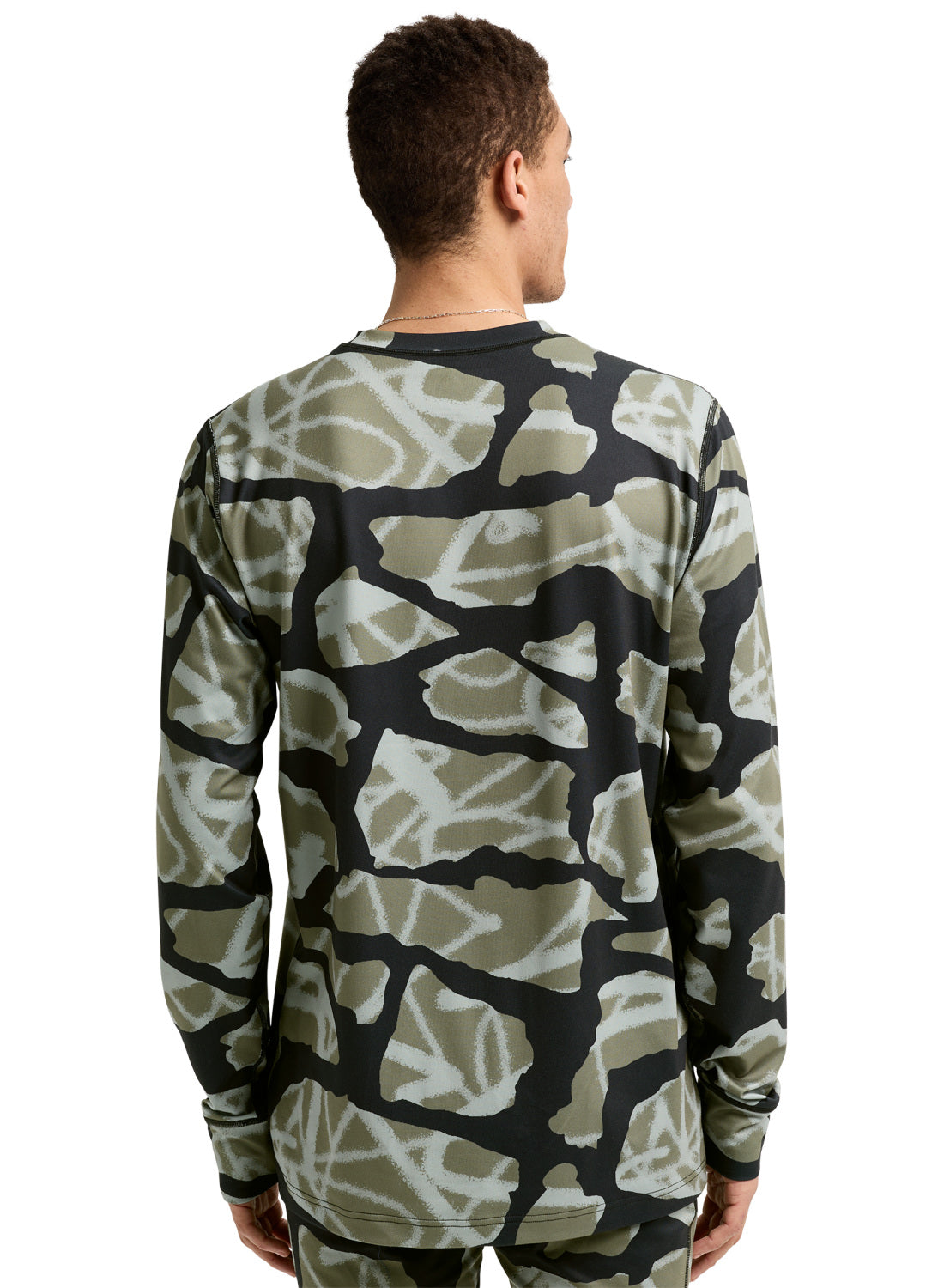 Men's Burton Midweight Base Layer Crewneck - Graffiti Camo - Burton Crew Neck Base - alternate view 4