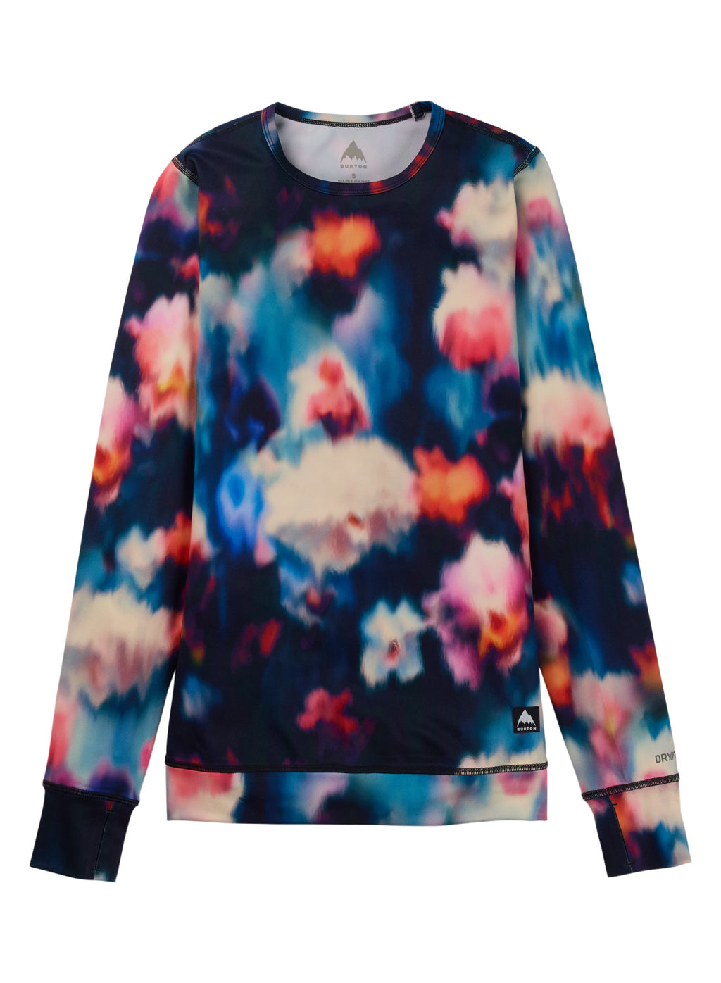 Women's Burton Midweight Base Layer Crewneck - Floral Blur - Burton Crew Neck Base