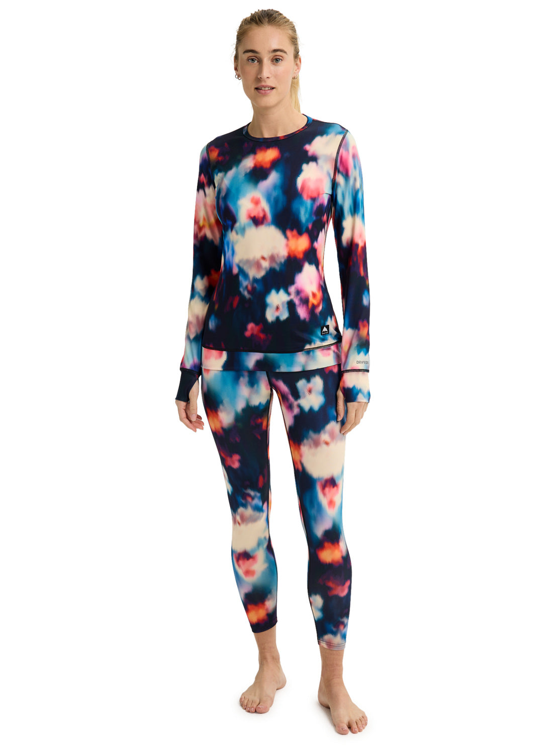 Women's Burton Midweight Base Layer Crewneck - Floral Blur - Burton Crew Neck Base - alternate view 2