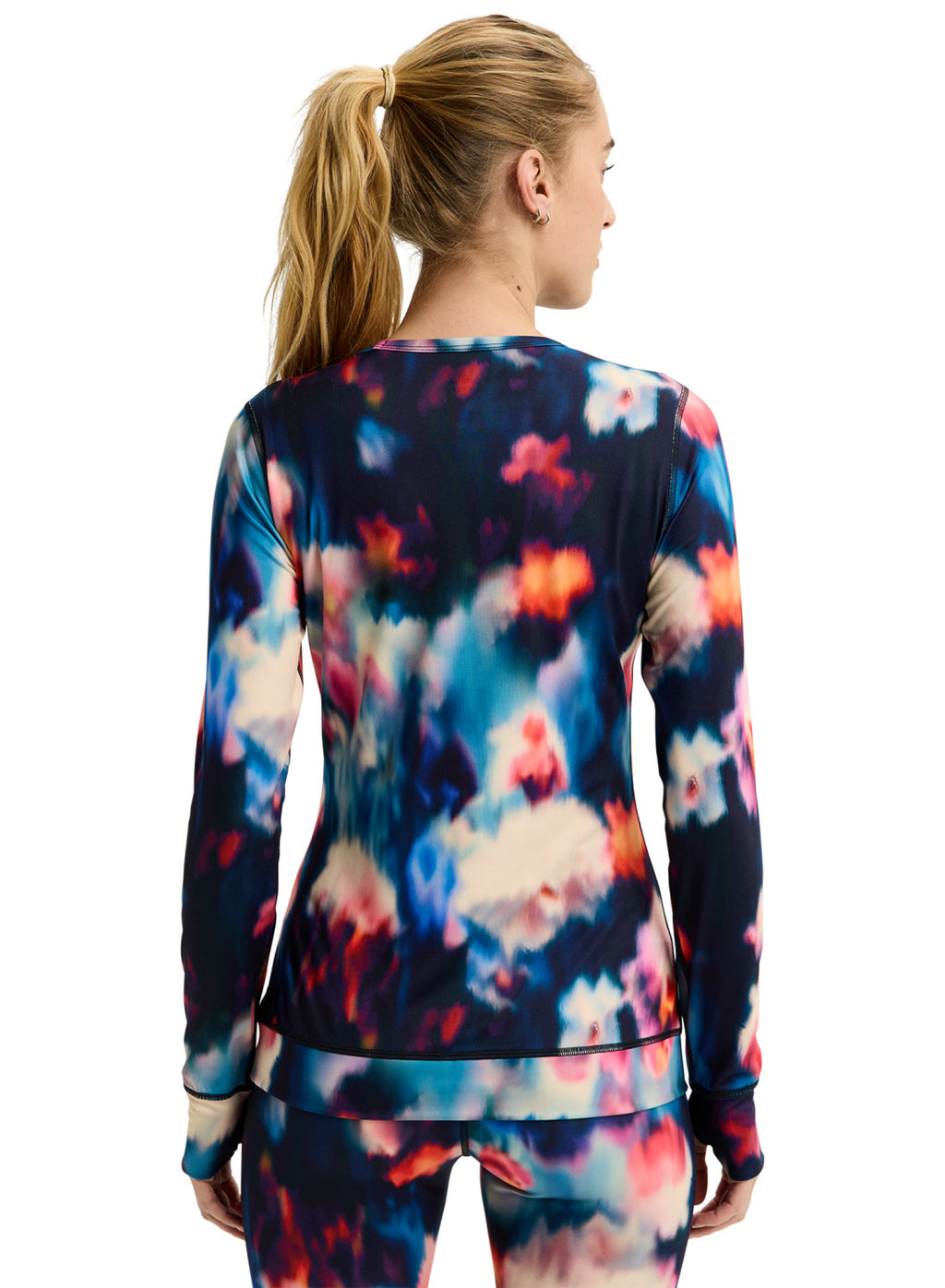 Women's Burton Midweight Base Layer Crewneck - Floral Blur - Burton Crew Neck Base - alternate view 4