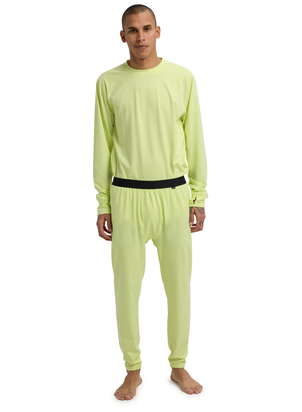 Men's Burton Midweight Base Layer Pants - Glow Yellow Green - Burton Pants Base - alternate view 2