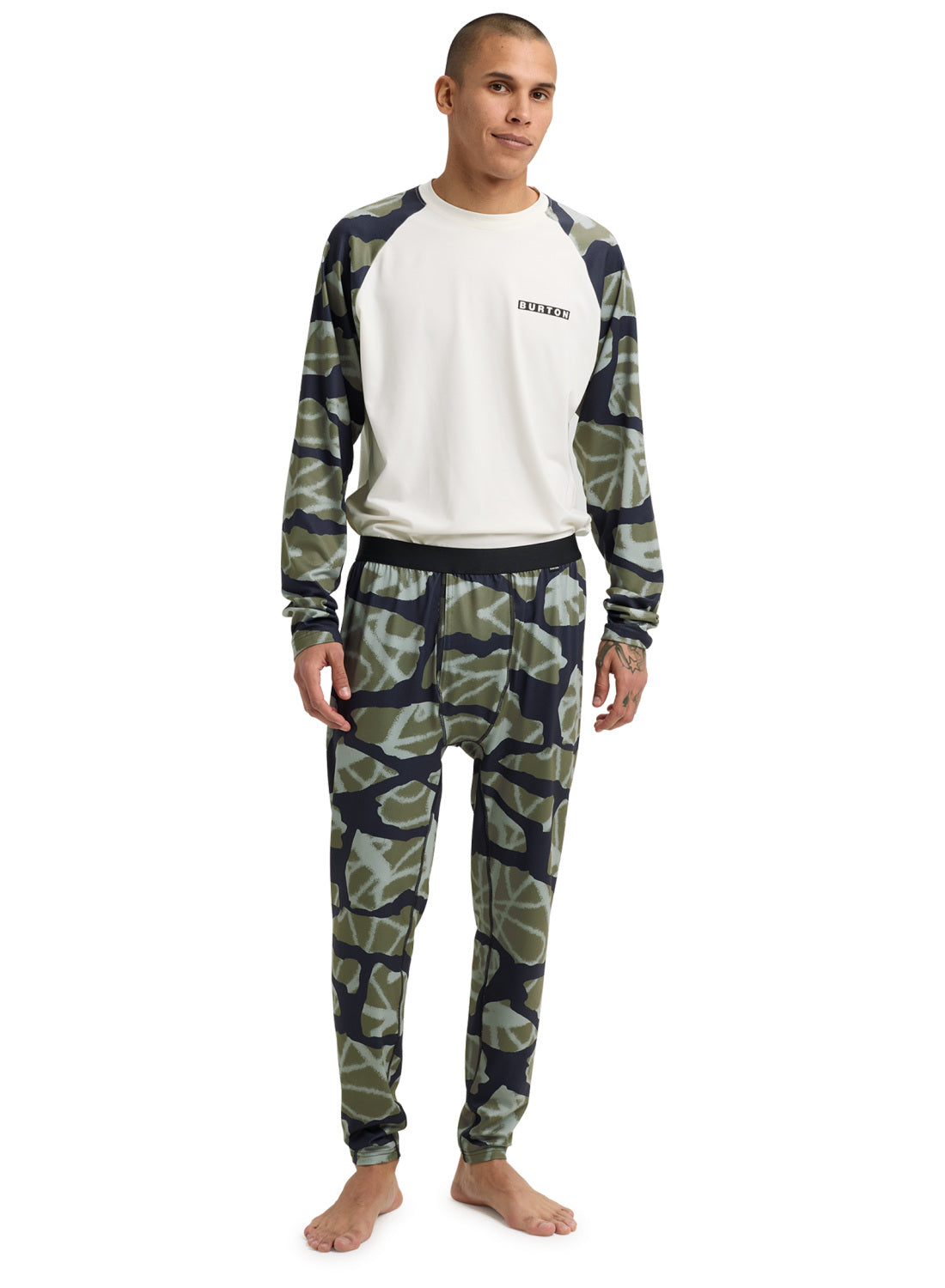 Men's Burton Midweight Base Layer Pants - Graffiti Camo - Burton Pants Base - alternate view 2