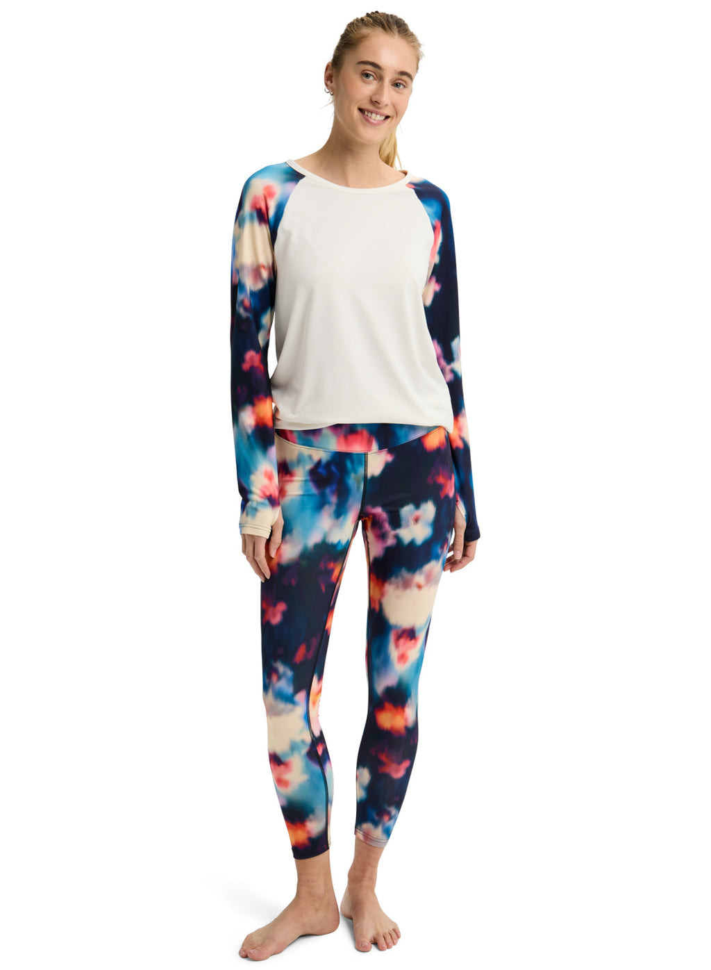 Women's Burton Midweight Base Layer Pants - Floral Blur - Burton Pants Base - alternate view 2