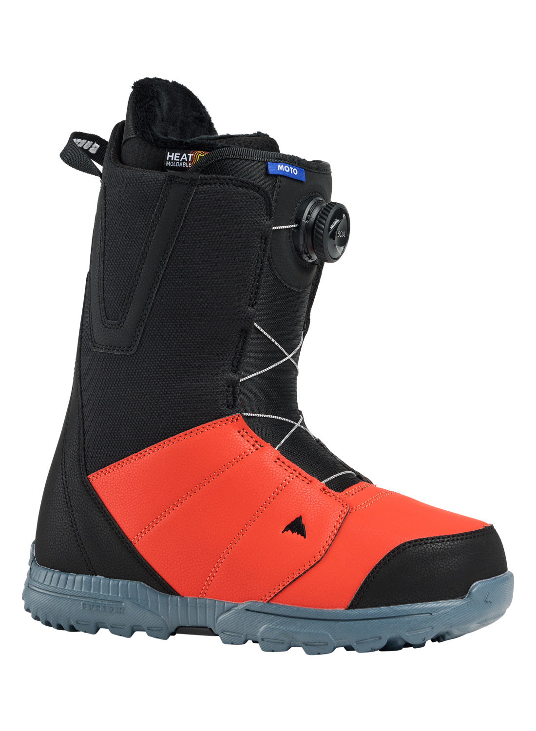 Men's Burton Moto BOA® Snowboard Boots - Black Fiesta Red Regular