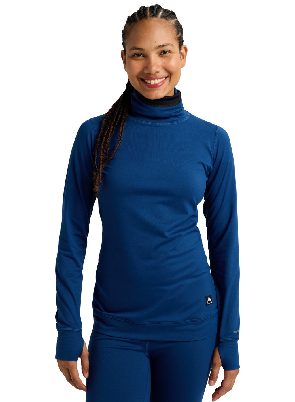 Women's Burton Midweight Base Layer Long Neck Shirt - Nightfall - Burton Crew Neck Base - alternate view 3