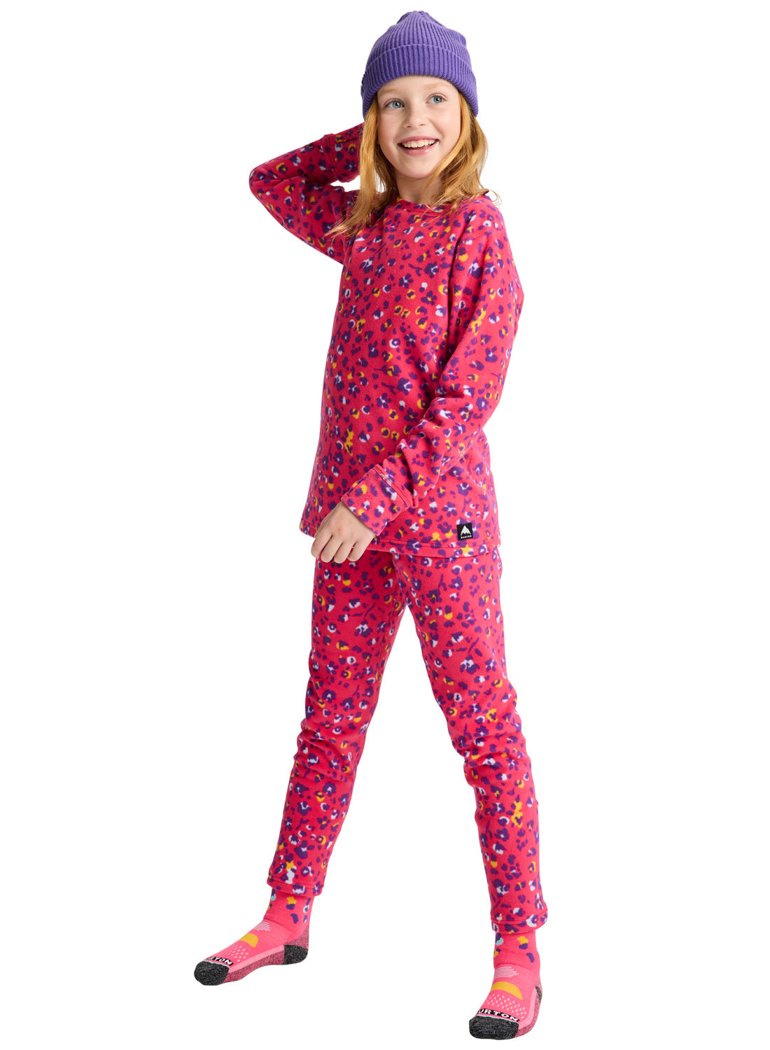 Kids' Burton Fleece Base Layer Set - Wildcat Floral - Burton Sets Base - alternate view 2