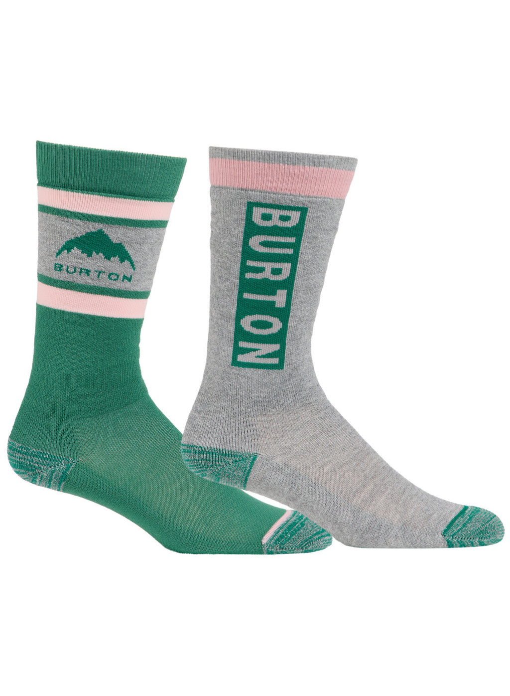 Kids' Burton Weekend Midweight Socks 2-Pack - Soft Sage - Burton Socks Sets