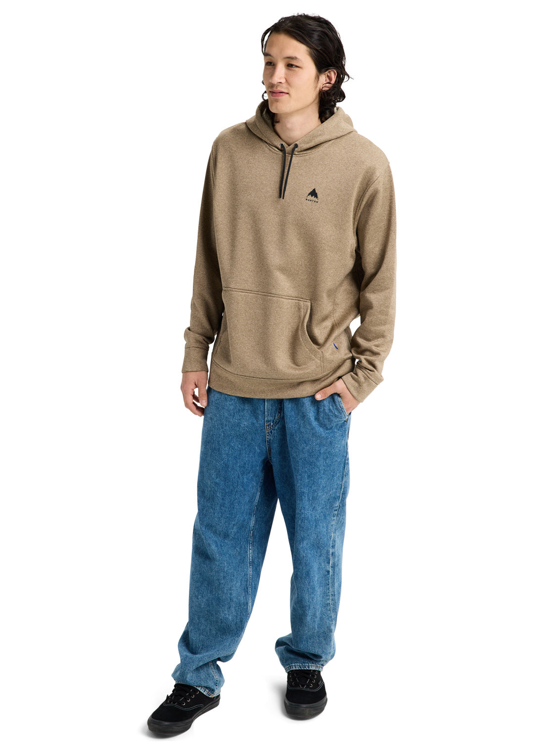 Men's Burton Oak Pullover Hoodie - Summit Taupe Heather - Burton Pullover Hoodie Apparel - alternate view 2