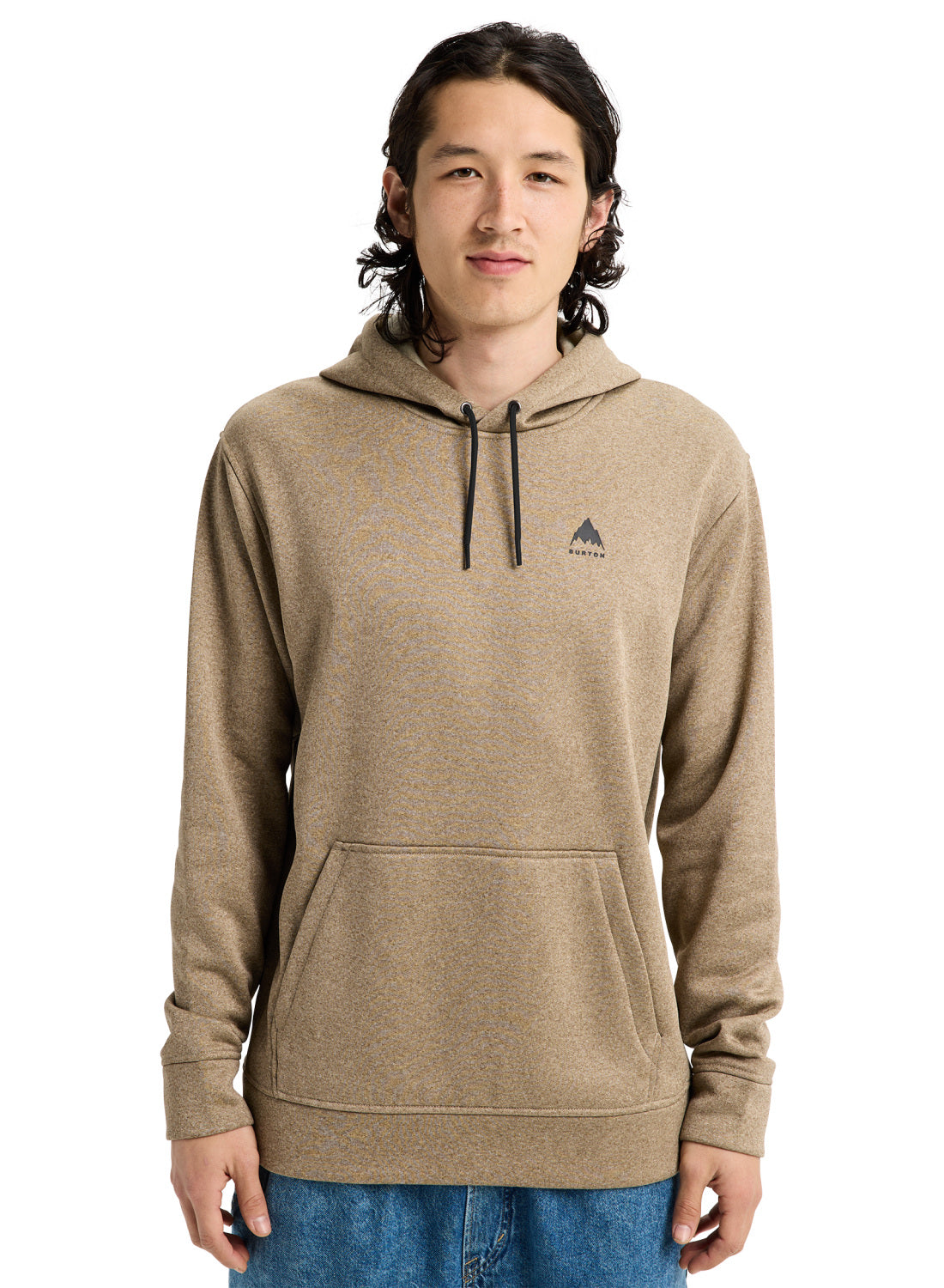 Men's Burton Oak Pullover Hoodie - Summit Taupe Heather - Burton Pullover Hoodie Apparel - alternate view 3