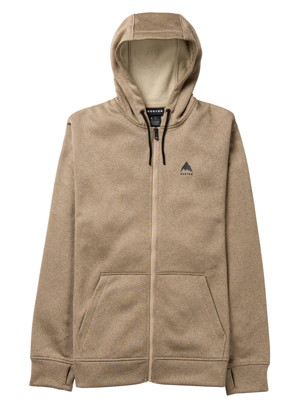 Men's Burton Oak Full-Zip Hoodie - Summit Taupe Heather - Burton Full Zip Apparel
