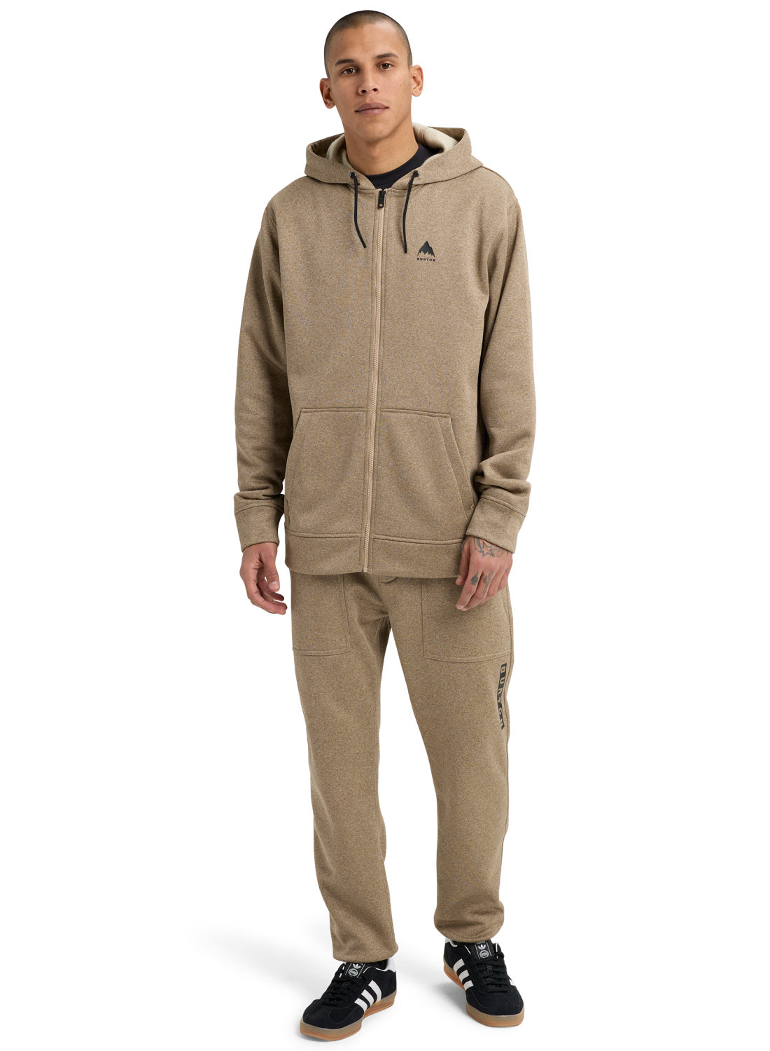 Men's Burton Oak Full-Zip Hoodie - Summit Taupe Heather - Burton Full Zip Apparel - alternate view 2