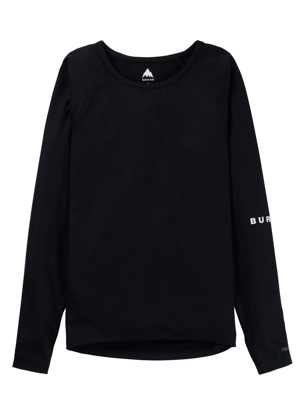 Women's Burton Roadie Base Layer Tech T-Shirt - True Black '26 - Burton Crew Neck Base