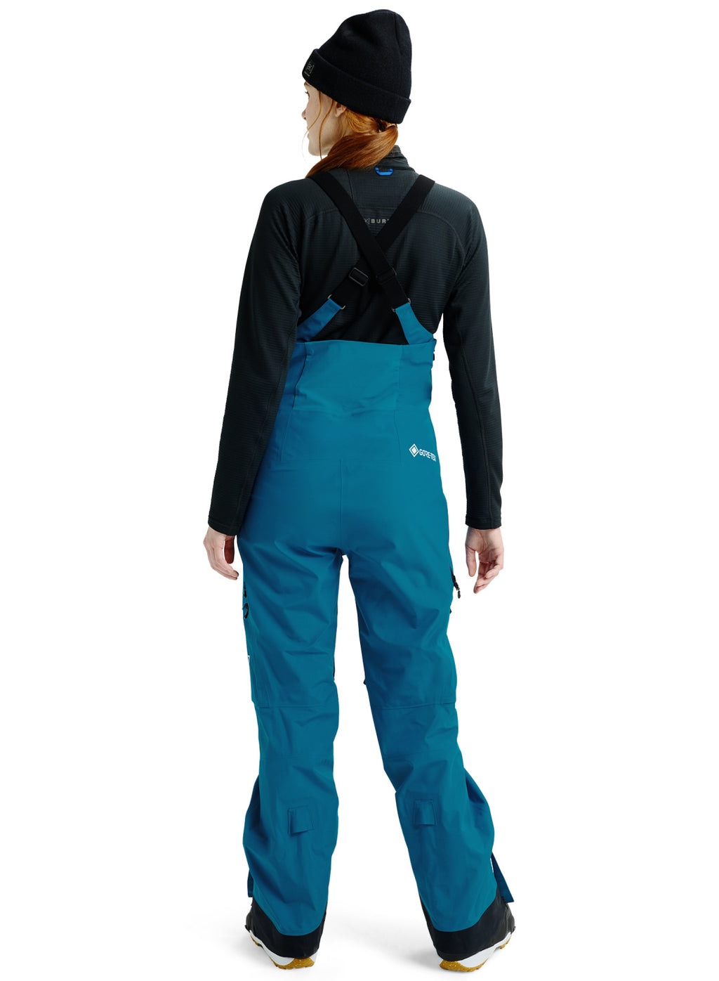 Women's Burton [ak] GORE-TEX 3L Kimmy Stretch Bib Pants - Blue Teal - Burton Bibs Outerwear - alternate view 4