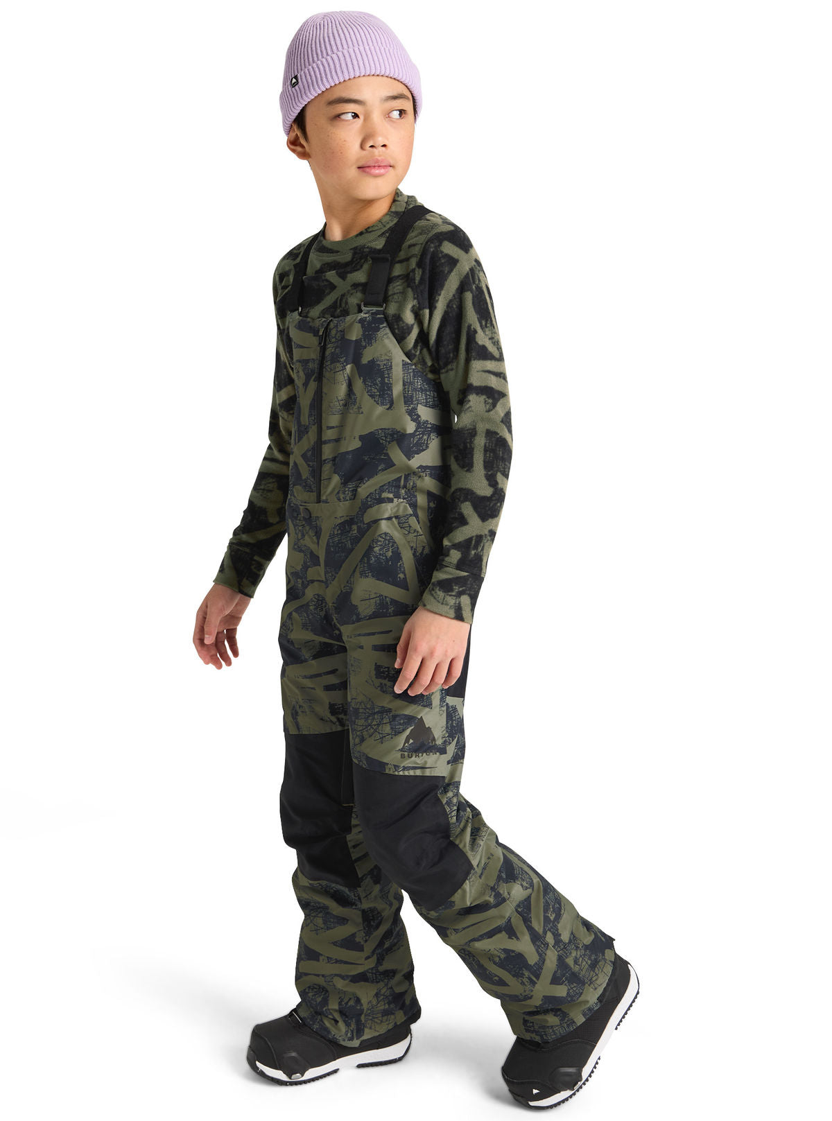 Kids' Burton Skylar 2L Bib Pants - Forest City Streets - Burton Bibs Outerwear - alternate view 2