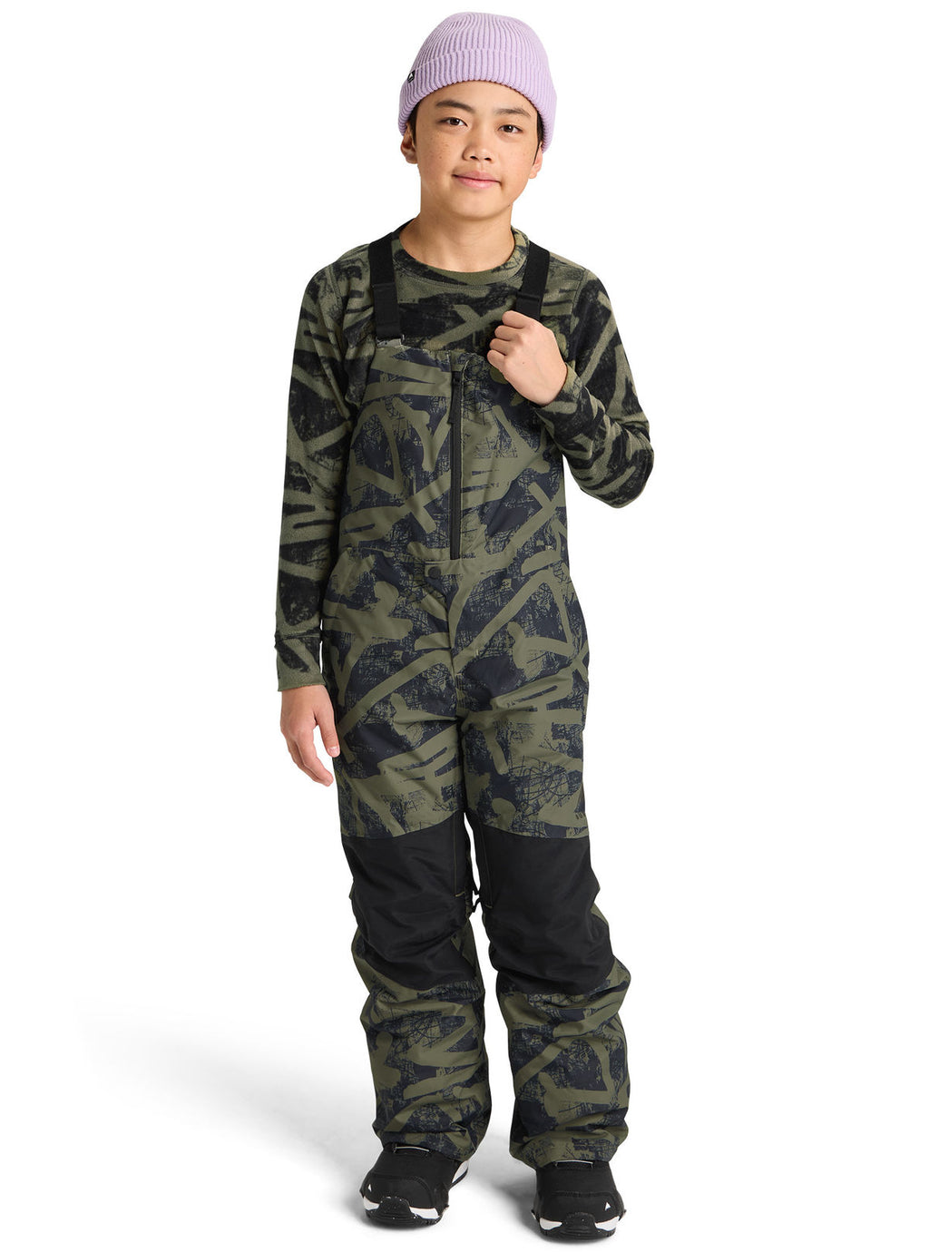 Kids' Burton Skylar 2L Bib Pants - Forest City Streets - Burton Bibs Outerwear - alternate view 3
