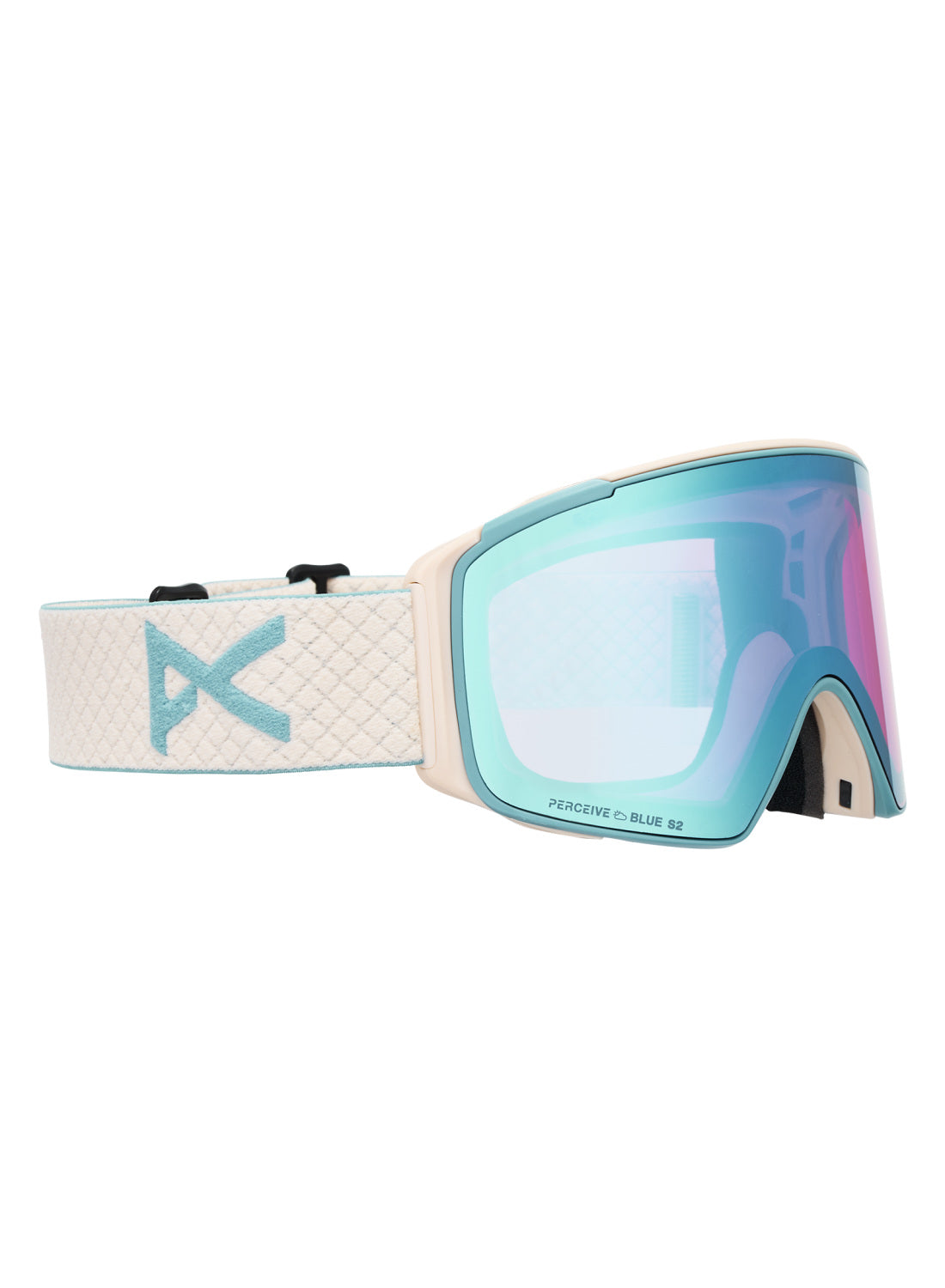 Anon M4 Goggles (Cylindrical) + Bonus Lens + MFI Face Mask - Oat / Perceive Variable Blue - Anon Magnatech Goggle