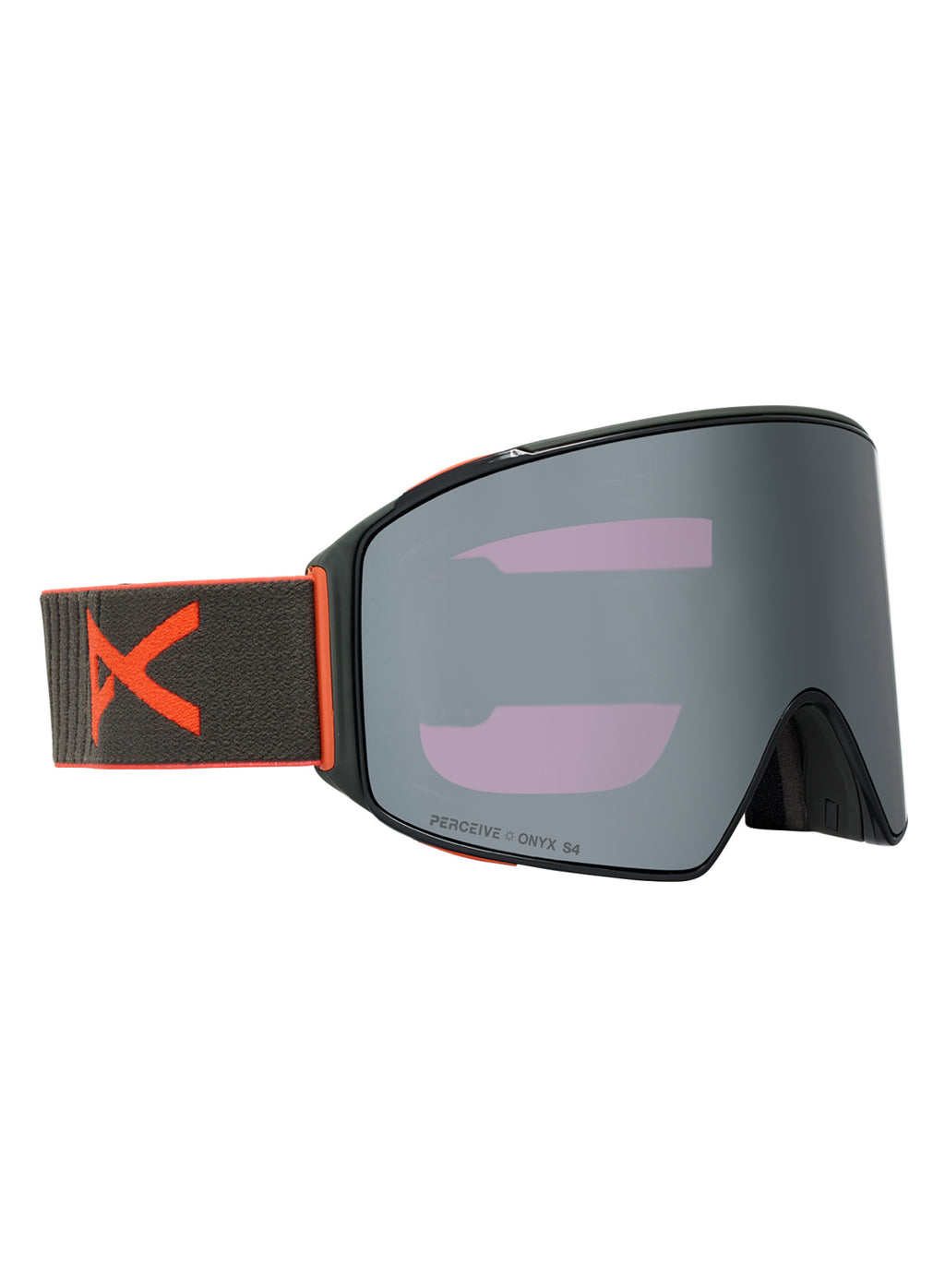 Anon M4 Goggles (Cylindrical) + Bonus Lens + MFI Face Mask - Fiesta Red / Perceive Sunny Onyx - Anon Magnatech Goggle