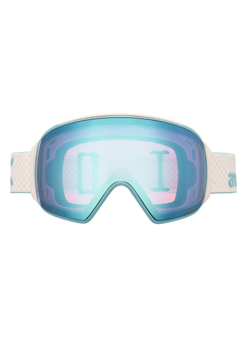 Anon M4 Goggles (Toric) + Bonus Lens + MFI Face Mask - Frame: Oat, Lens: Perceive Variable Blue (21% / S2), Spare Lens: Perceive Cloudy Pink (53% / S1) - Magnatech Goggle