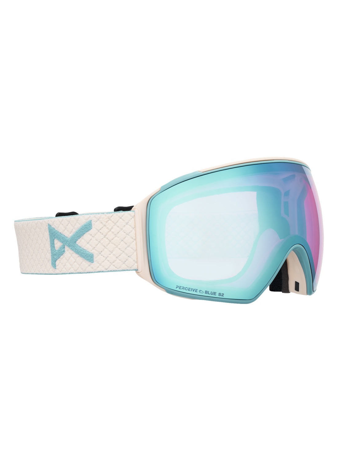 Anon M4 Goggles (Toric) + Bonus Lens + MFI Face Mask - Oat / Perceive Variable Blue - Anon Magnatech Goggle