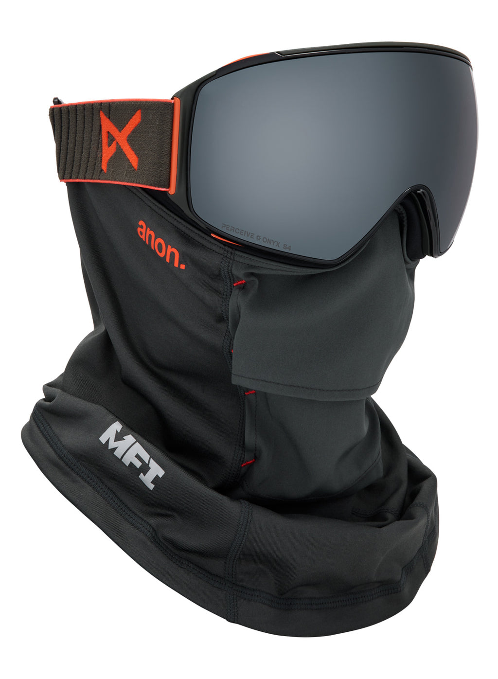 Anon M4 Goggles (Toric) + Bonus Lens + MFI Face Mask - Fiesta Red / Perceive Sunny Onyx - Anon Magnatech Goggle - alternate view 5
