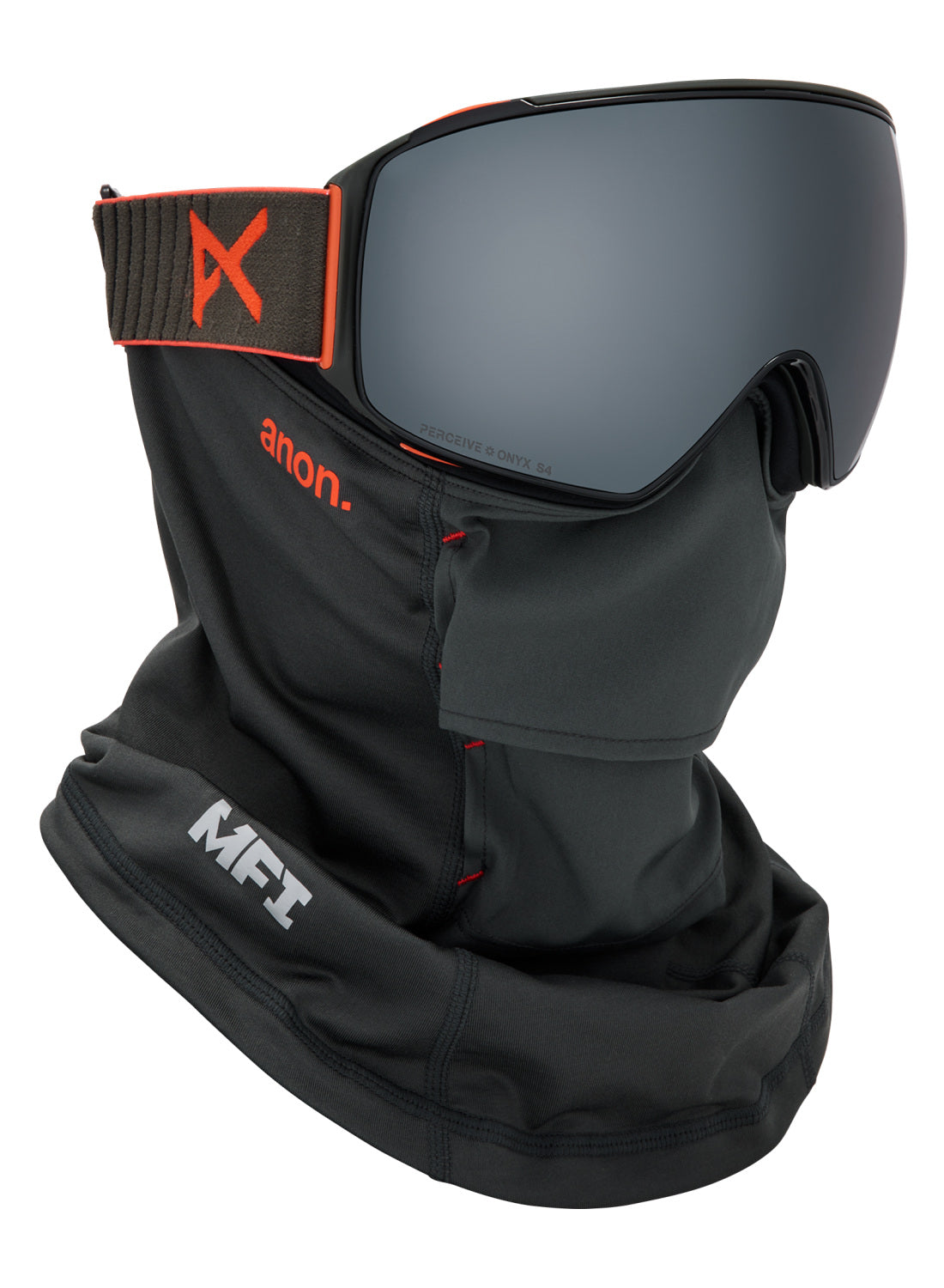 Anon M4 Goggles (Toric) + Bonus Lens + MFI Face Mask - Fiesta Red / Perceive Sunny Onyx - Anon Magnatech Goggle - alternate view 5