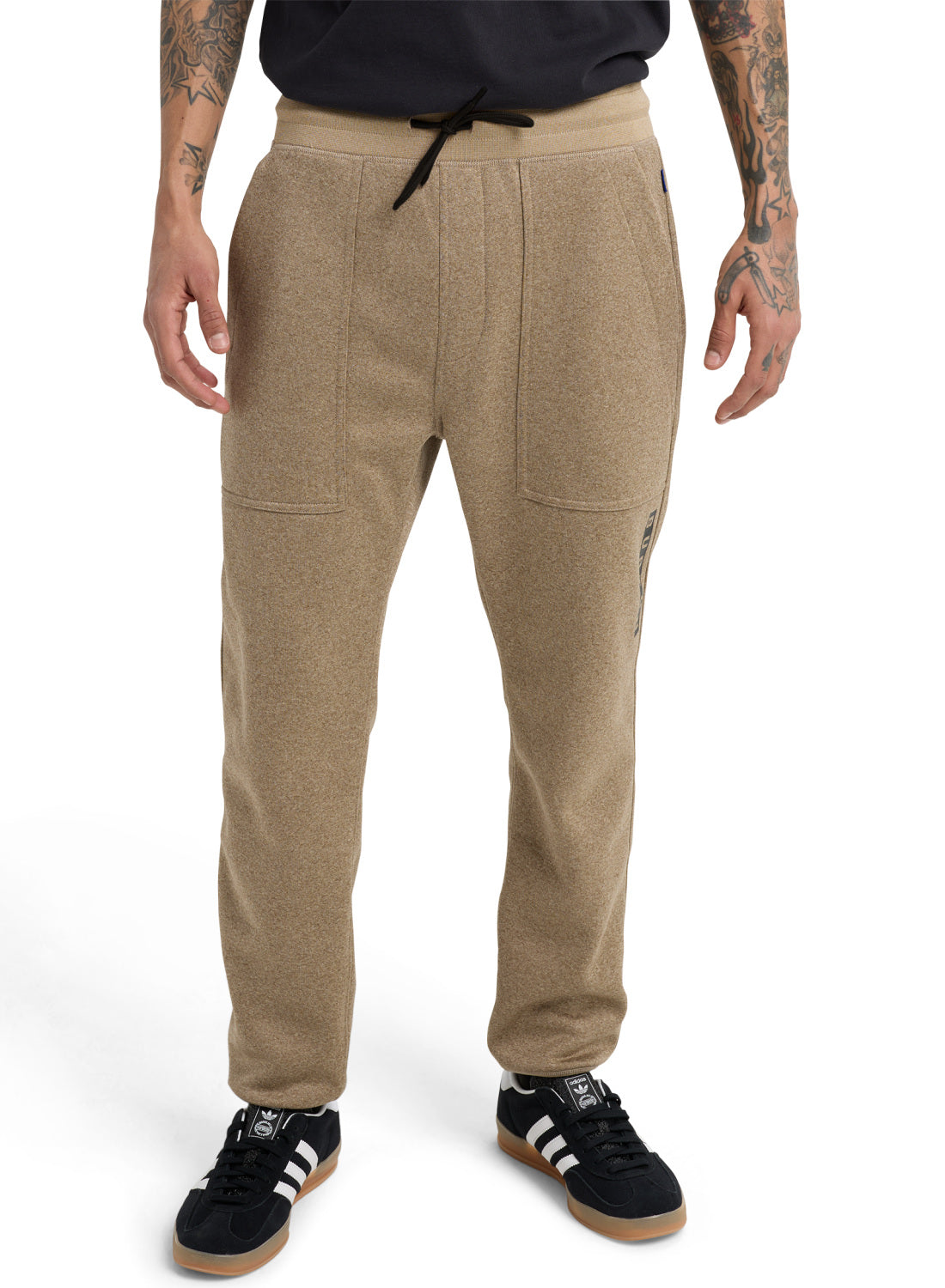 Men's Burton Oak Fleece Pants - Summit Taupe Heather - Burton Pants Apparel - alternate view 3
