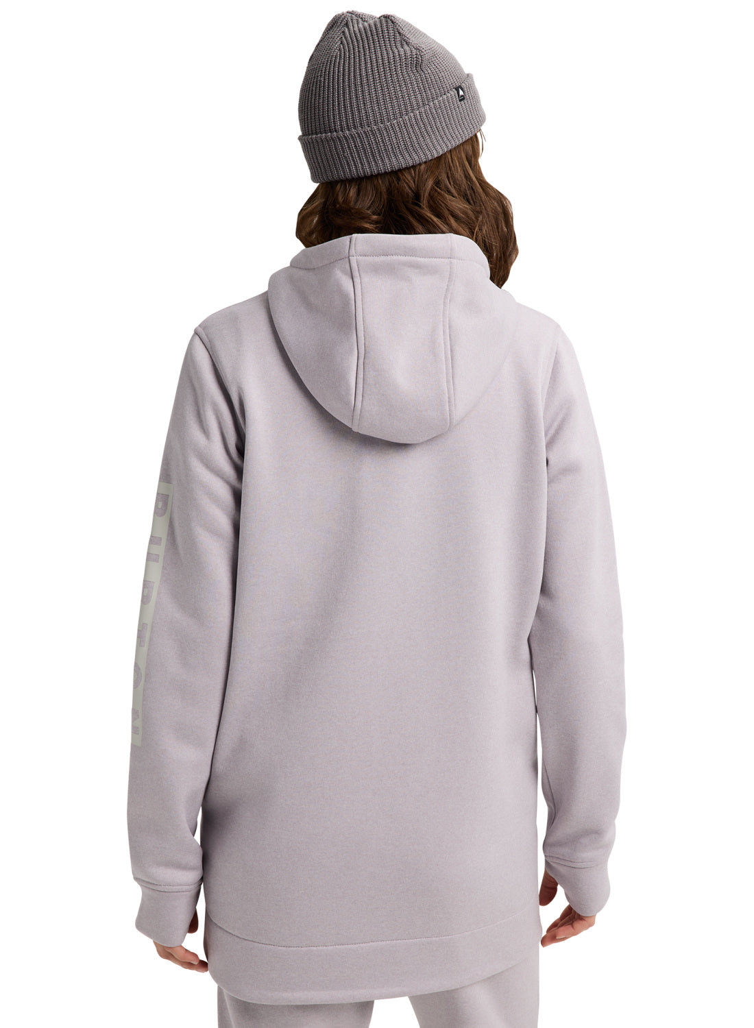 Women's Burton Oak Long Pullover Hoodie - Washed Lavender Heather - Burton Pullover Hoodie Apparel - alternate view 4