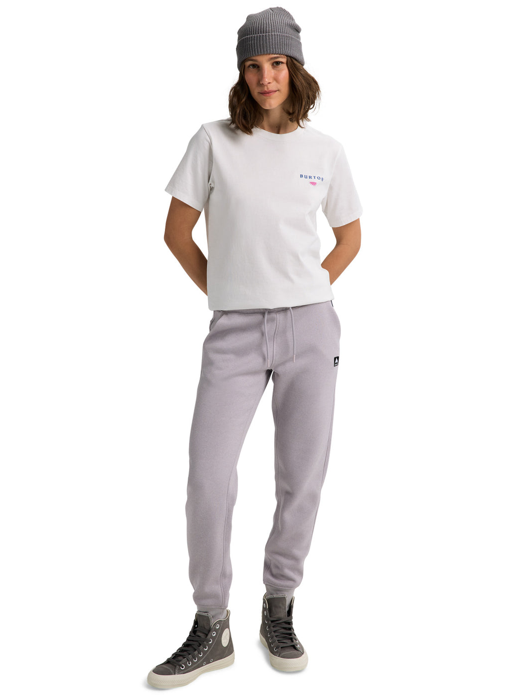 Women's Burton Oak Fleece Pants - Washed Lavender Heather - Burton Pants Apparel - alternate view 2