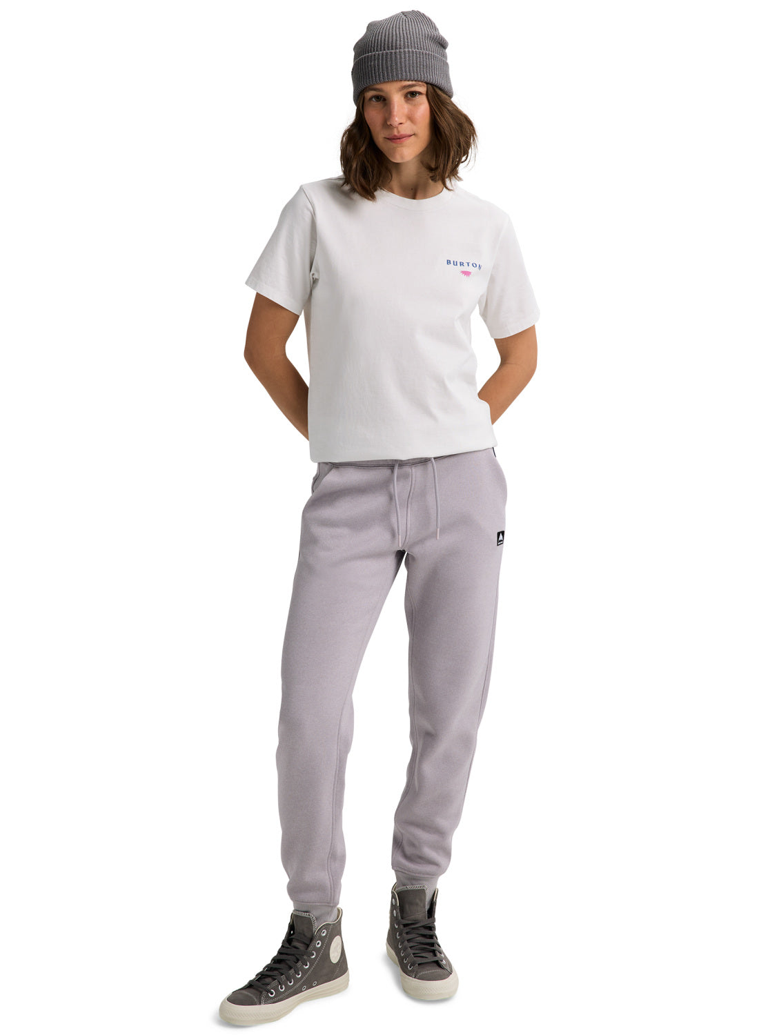 Women's Burton Oak Fleece Pants - Washed Lavender Heather - Burton Pants Apparel - alternate view 2