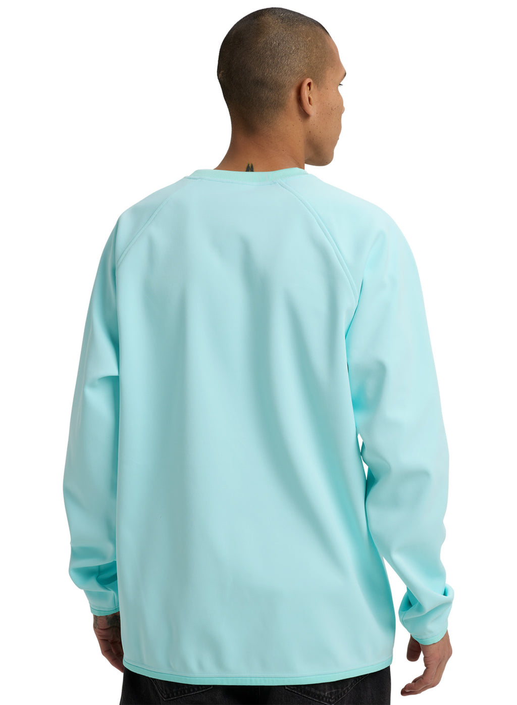 Men's Burton Crown Weatherproof Crewneck Fleece - Light Teal - Burton Crew Neck Apparel - alternate view 4