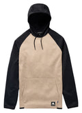 Men's Burton Crown Weatherproof Pullover Fleece - Summit Taupe Heather True Black - Burton Pullover Hoodie Apparel