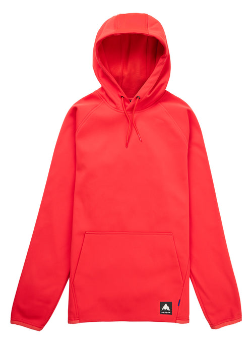 Men's Burton Crown Weatherproof Pullover Fleece - Fiesta Red - Burton Pullover Hoodie Apparel