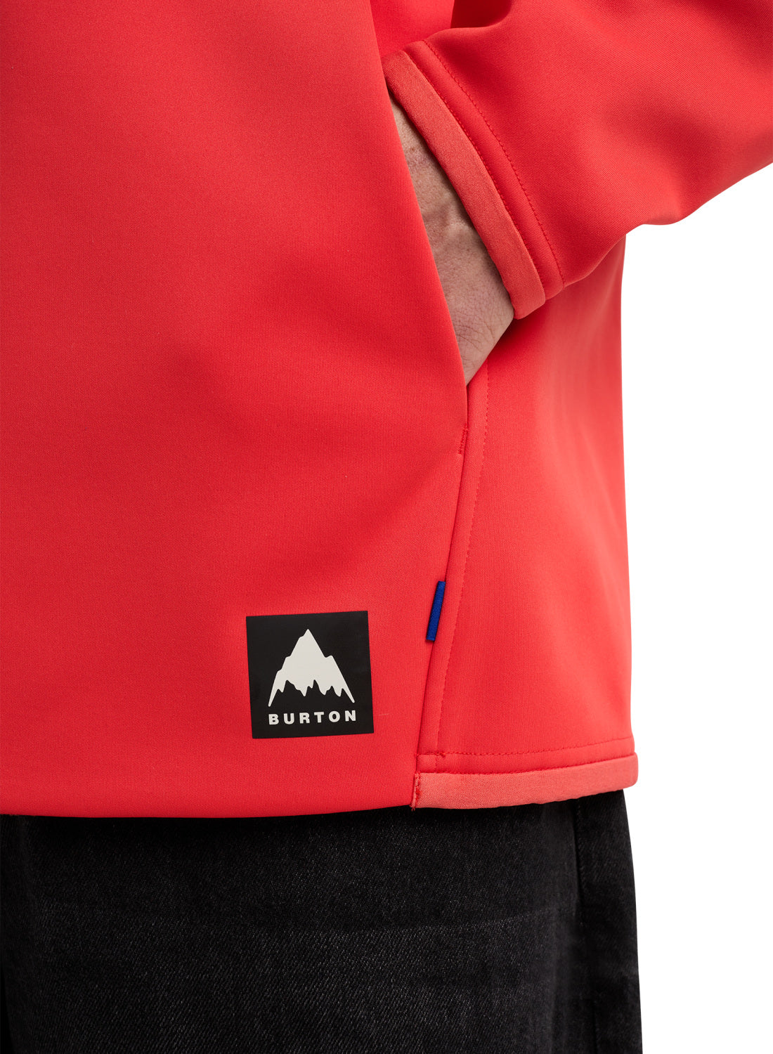 Men's Burton Crown Weatherproof Pullover Fleece - Fiesta Red - Burton Pullover Hoodie Apparel - alternate view 5