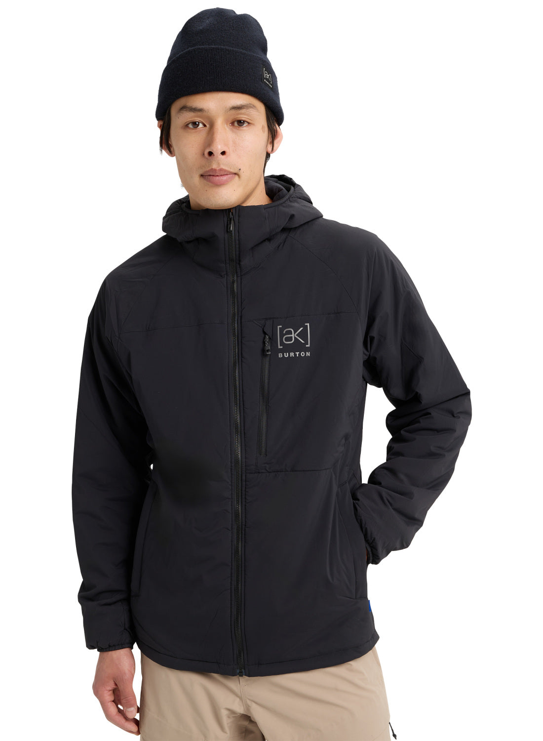 Men's Burton [ak] Helium Hooded Stretch Insulated Jacket - True Black - Burton Jacket Mid