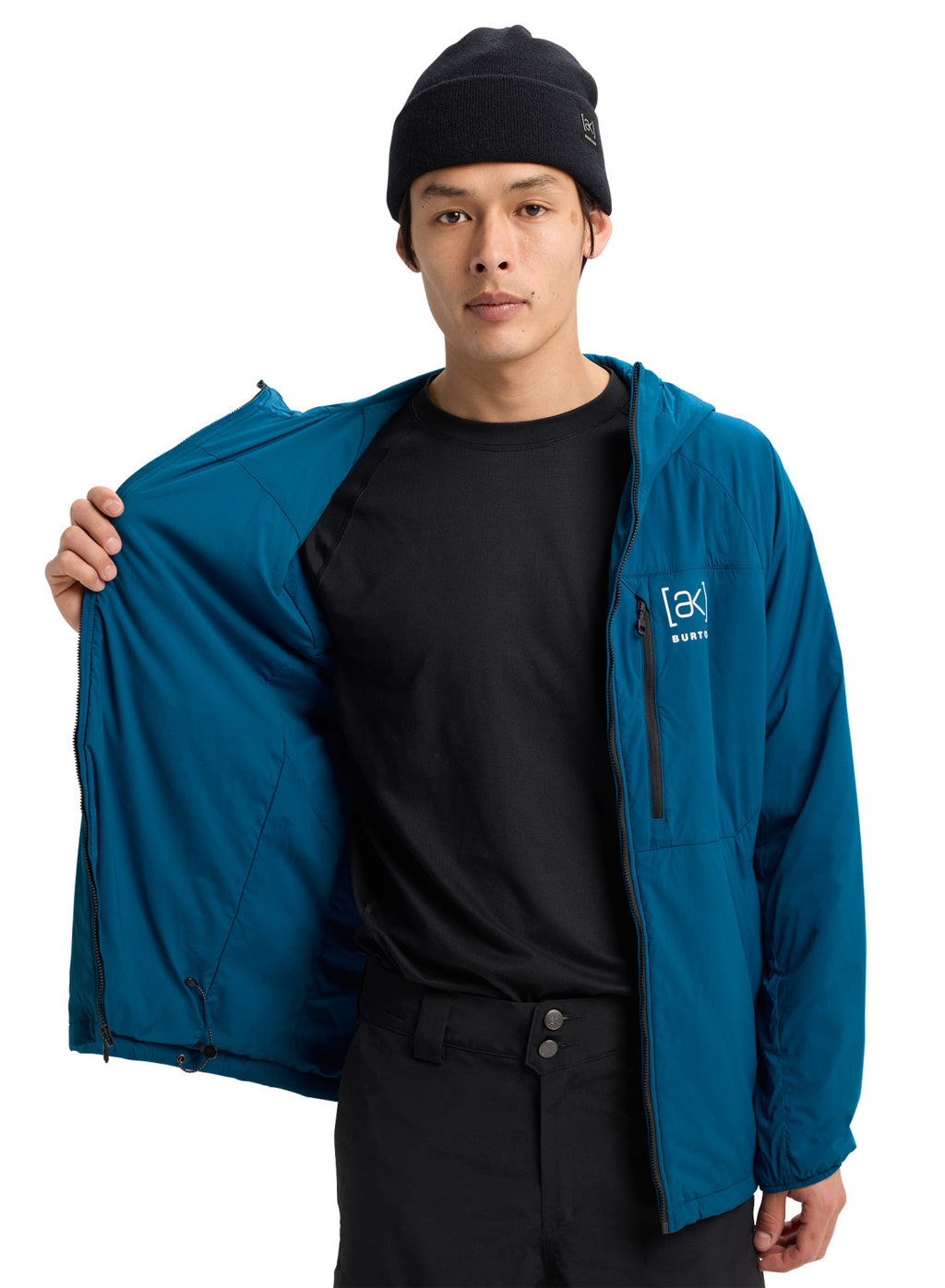 Men's Burton [ak] Helium Hooded Stretch Insulated Jacket - Blue Teal - Burton Jacket Mid - alternate view 9