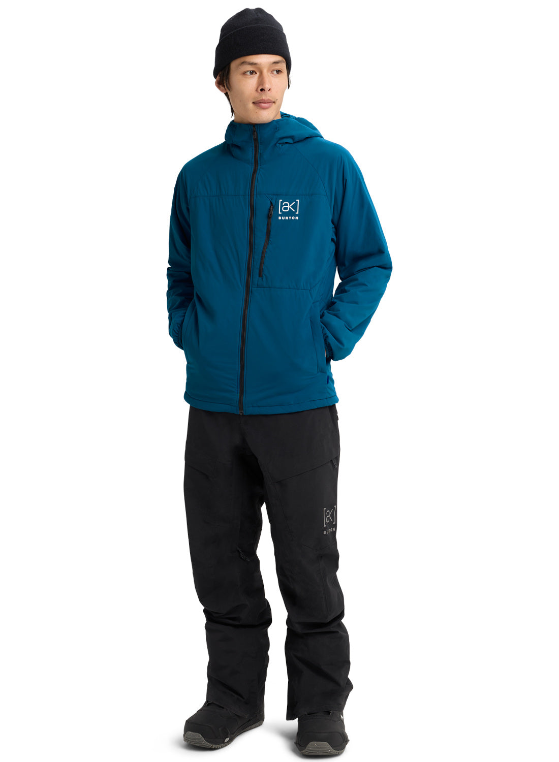 Men's Burton [ak] Helium Hooded Stretch Insulated Jacket - Blue Teal - Burton Jacket Mid - alternate view 2