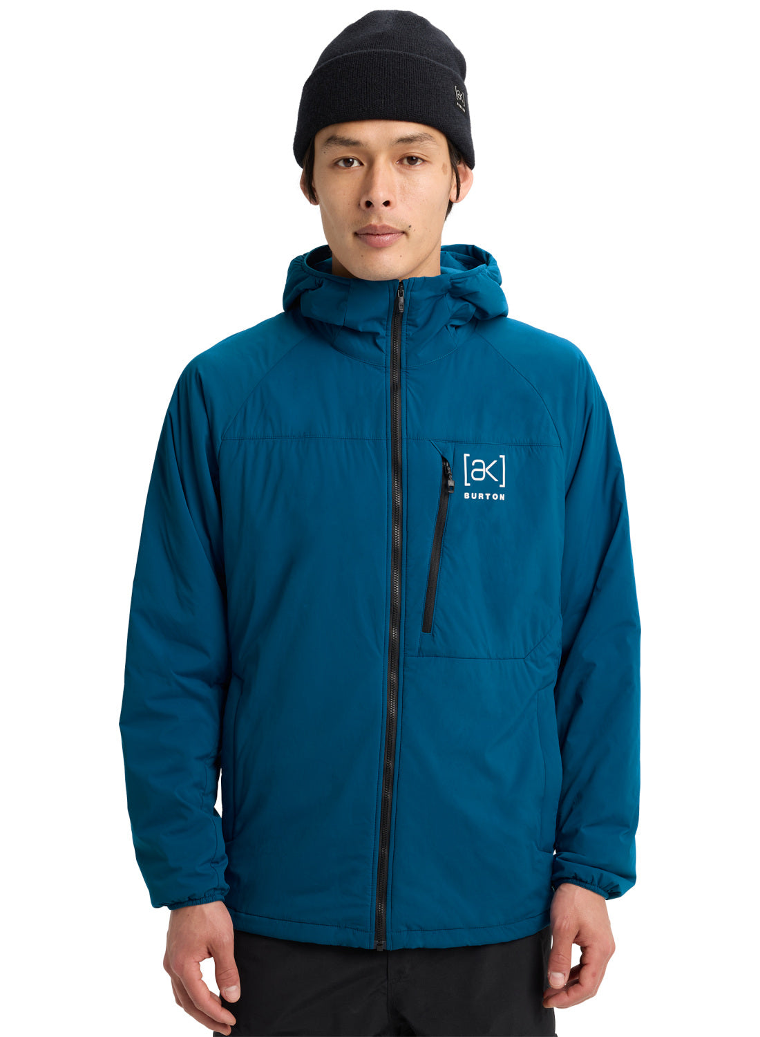 Men's Burton [ak] Helium Hooded Stretch Insulated Jacket - Blue Teal - Burton Jacket Mid - alternate view 3
